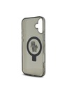 Karl Lagerfeld Karl Lagerfeld Поставка за пръстен Karl and Choupette MagSafe Заден Калъф за iPhone 16 Черен