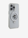 Karl Lagerfeld Поставка за пръстен Karl and Choupette MagSafe Заден Калъф за iPhone 15 Pro Max Бял Karl Lagerfeld