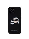 Karl Lagerfeld Течен Силиконов Двоен Глави Magsafe Заден Калъф за iPhone 15 Black Karl Lagerfeld