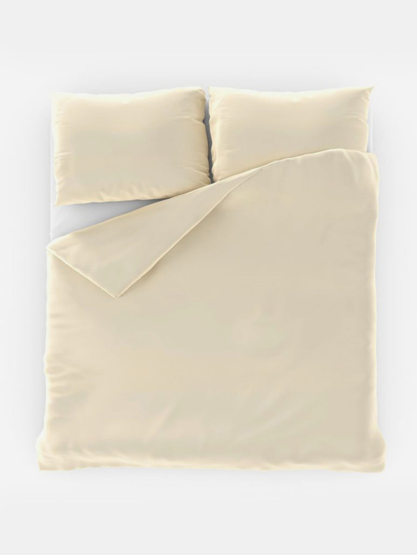 Kvalitex Сатенено френско спално бельо LUXURY COLLECTION 1+2, 240x200, 70x90cm сметанovo