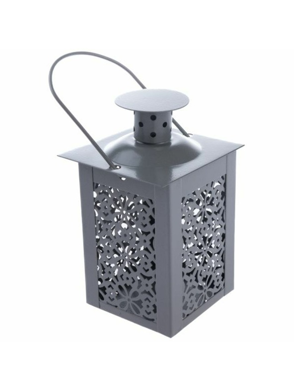 Casa de Engel Метален фенер, сив, 0/48