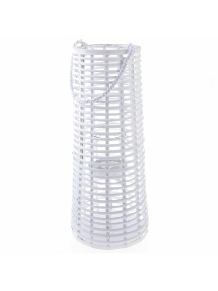 Casa de Engel Дървен фенер със стъкло, бял, 0/4