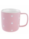 Casa de Engel Порцеланова чаша, розова с точки, 370мл, 6/36