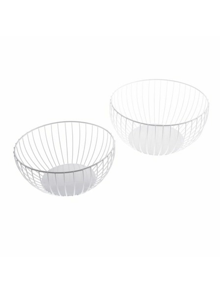 Casa de Engel Метална купа, бяла - комплект от 2 броя, 0/6