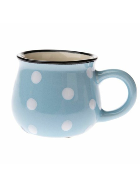 Casa de Engel Керамична чаша - светлосиня с точки, 75мл, 24/144