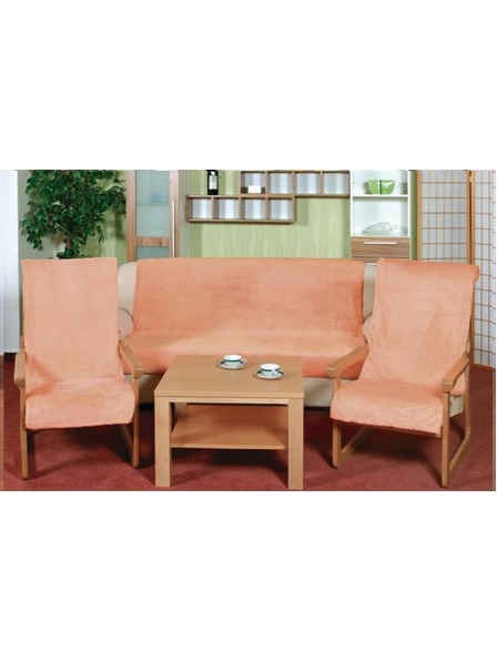 Bellatex Покривало за диван Micro 3+1+1 сьомга Bellatex