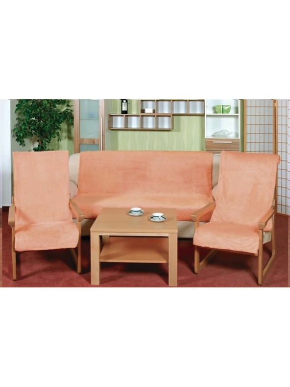 Bellatex Покривало за диван Micro 3+1+1 сьомга Bellatex