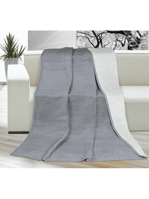 Bellatex Одеяло едноцветно 150x200cm светло сиво/тъмно сиво