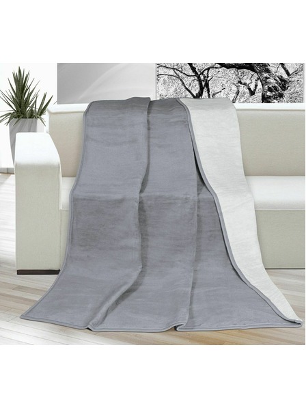 Bellatex Одеяло едноцветно 150x200cm светло сиво/тъмно сиво