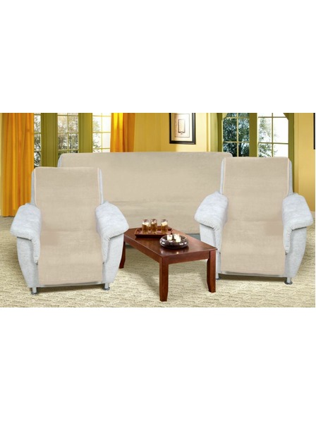 Bellatex Покривка за диван Микро 3+1+1 бежов Белатекс