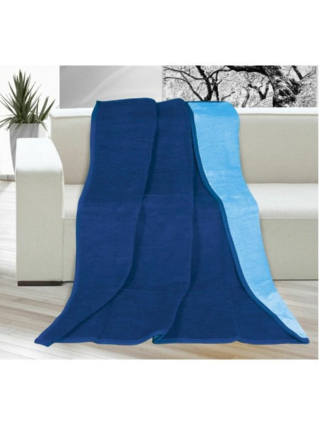 Bellatex Едноцветно одеяло 150x200cm тъмно синьо / светло синьо