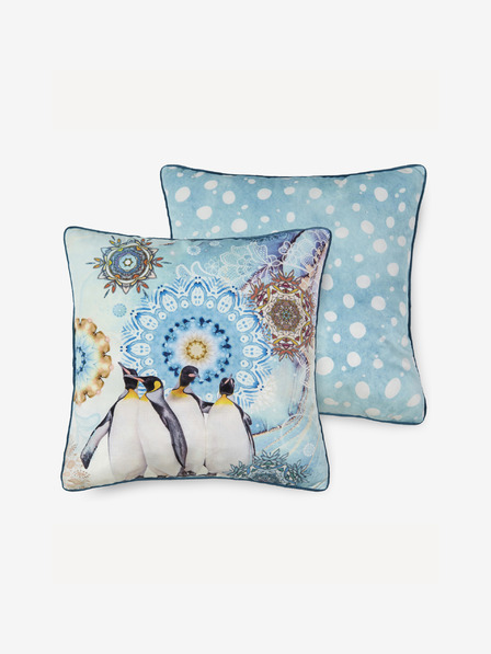 Hip Bedding 48 см - Светлосиня шарена възглавница с възможност за обръщане Home Hip Pinga