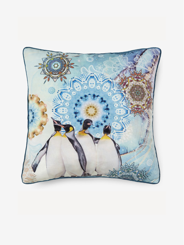 Hip Bedding 48 см - Светлосиня шарена възглавница с възможност за обръщане Home Hip Pinga