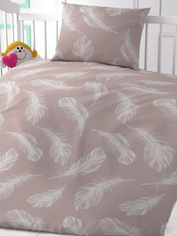 Kvalitex Памучно спално бельо за детско легло Shelby бежово