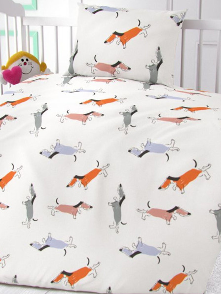 Kvalitex Памучно спално бельо за детско легло Doggy