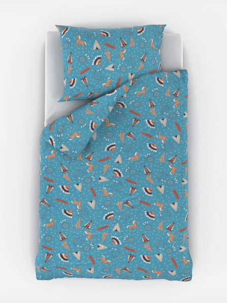 Kvalitex Памучно спално бельо за детско легло Indian Village