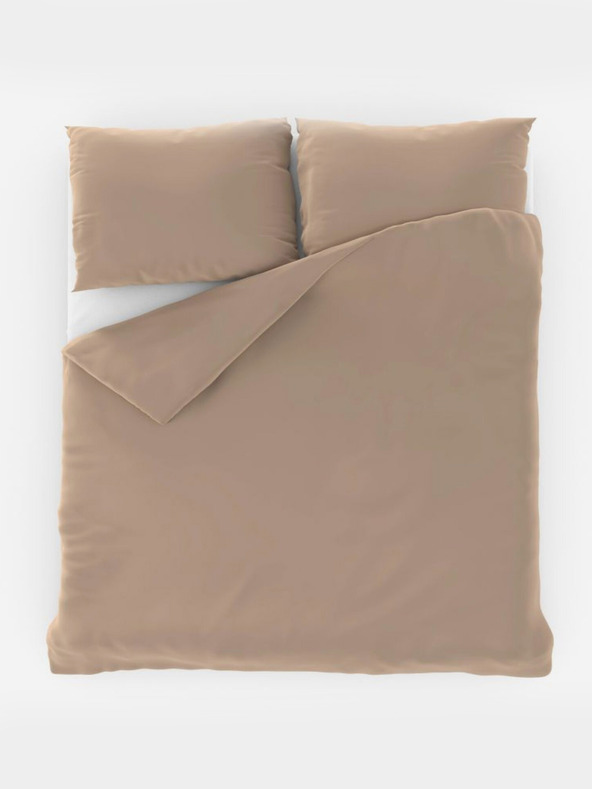 Kvalitex Френски еднотонни памучни спални комплекти 240x200, 70x90cm бежово