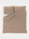 Kvalitex Френски еднотонни памучни спални комплекти 240x200, 70x90cm бежово