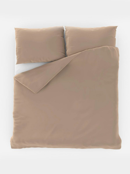 Kvalitex Френски еднотонни памучни спални комплекти 240x200, 70x90cm бежово