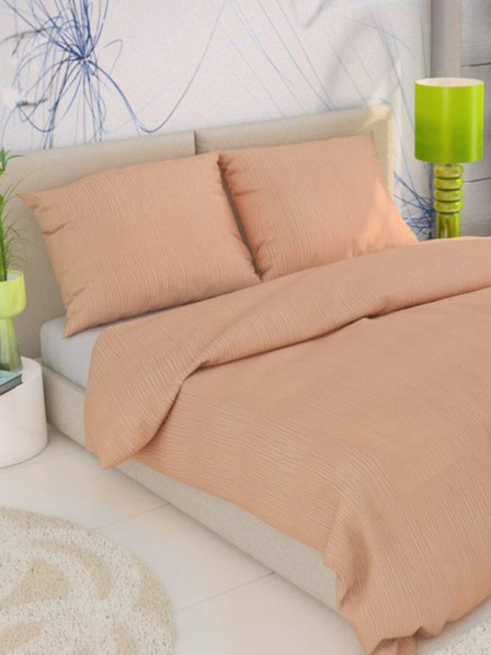 Kvalitex Френско креп спално бельо 220x200, 70x90cm сьомгово Kvalitex