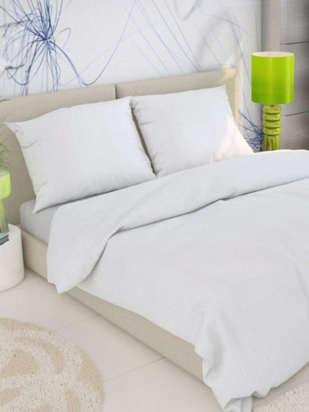 Kvalitex Френско креп спално бельо 220x200, 70x90cm бяло Kvalitex
