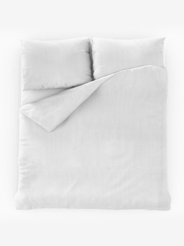 Kvalitex Френско креп спално бельо 220x200, 70x90cm бяло Kvalitex