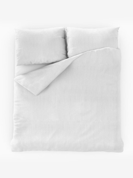 Kvalitex Френско креп спално бельо 220x200, 70x90cm бяло Kvalitex