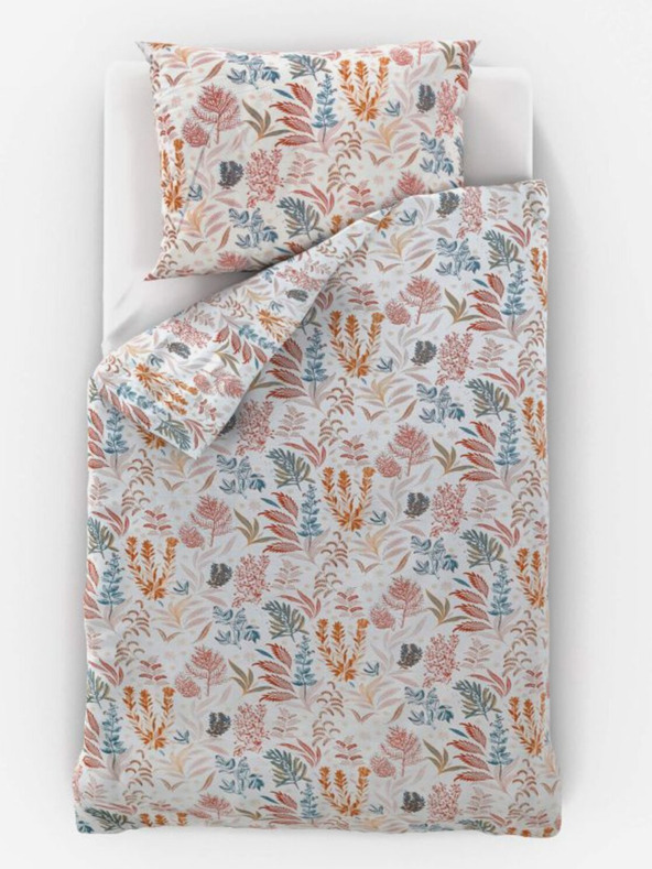 Kvalitex Сатенено спално бельо Luxury Collection 140x200, 70x90cm Коралова градина Kvalitex