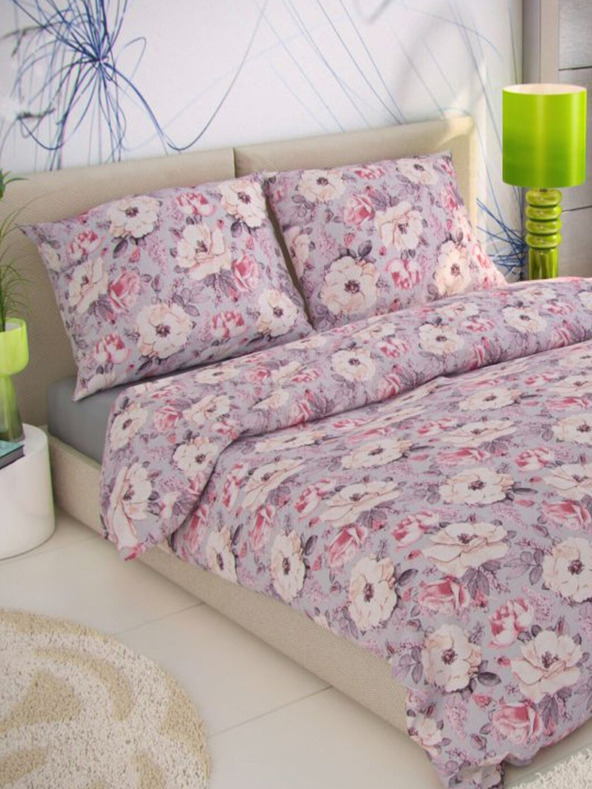 Kvalitex Класическо крепирано спално бельо 140x200, 70x90cm Ester grey Kvalitex