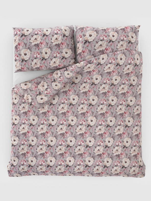 Kvalitex Класическо крепирано спално бельо 140x200, 70x90cm Ester grey Kvalitex