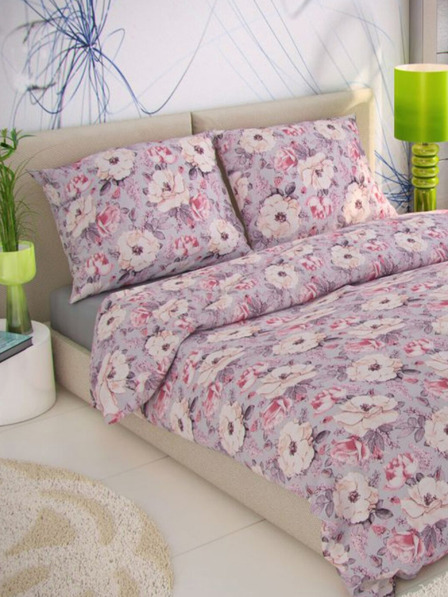 Kvalitex Класическо крепирано спално бельо 140x220, 70x90cm Ester grey Kvalitex