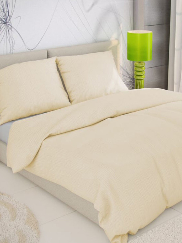 Kvalitex Класическо креп спално бельо 140x200, 70x90cm сметаново Kvalitex