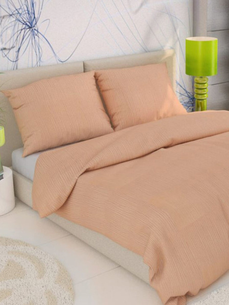 Kvalitex Класическо креп спално бельо 140x200, 70x90см сьомгово Kvalitex