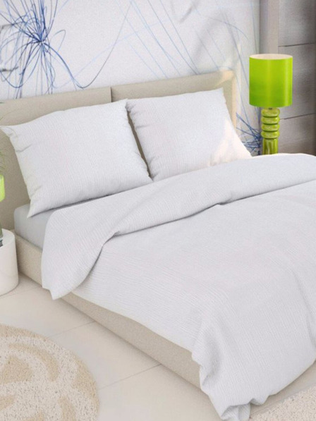 Kvalitex Класическо креп спално бельо 140x200, 70x90см бяло Kvalitex