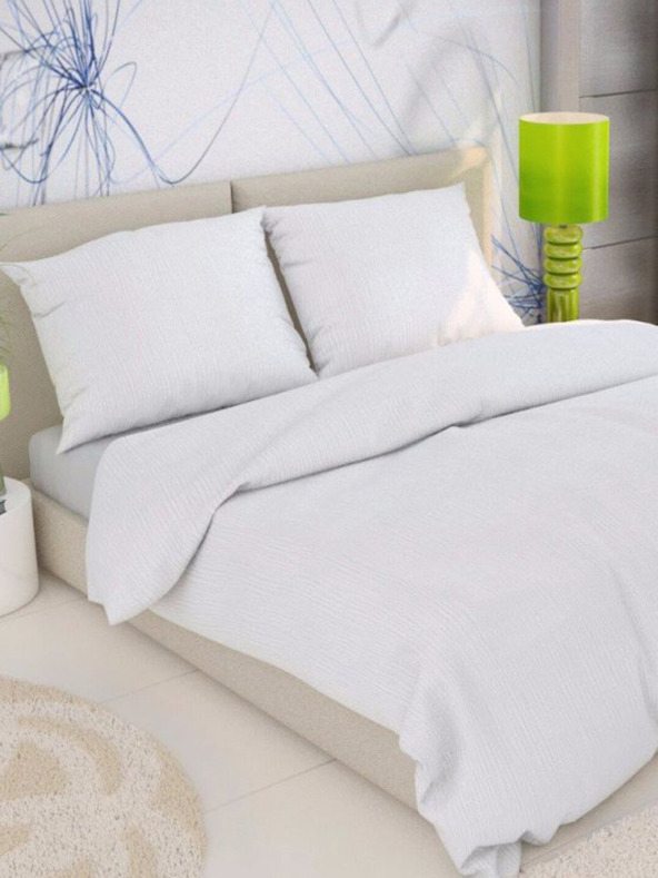 Kvalitex Класическо креп спално бельо 140x200, 70x90см бяло Kvalitex