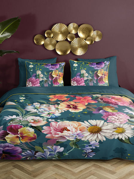 Descanso Петролен сатен за спално бельо Descanso 140 x 220 cm