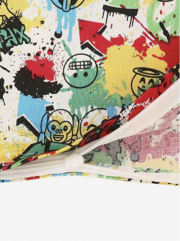 Styx Стикс арт Емоджи памучен сатен спално бельо