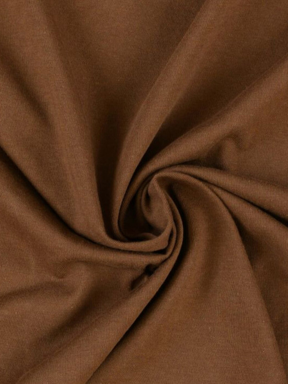 Kvalitex Джърси чаршаф 120x200cm тъмнокафяв Kvalitex
