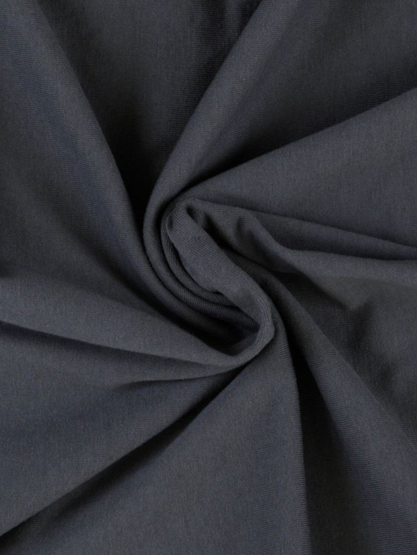 Kvalitex Единичен чаршаф от жарсе 90x200cm тъмно сив