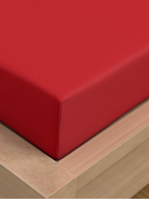 Kvalitex Сатенено чаршаф Luxury Collection 220x200cm червено Kvalitex