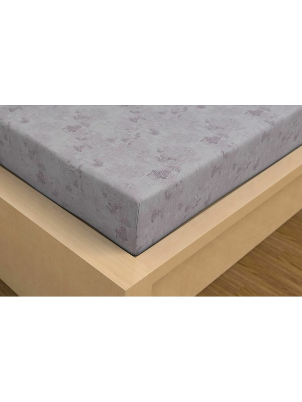 Kvalitex Сатенено чаршаф Luxury Collection 80x200cm Мрамор виолетово Kvalitex