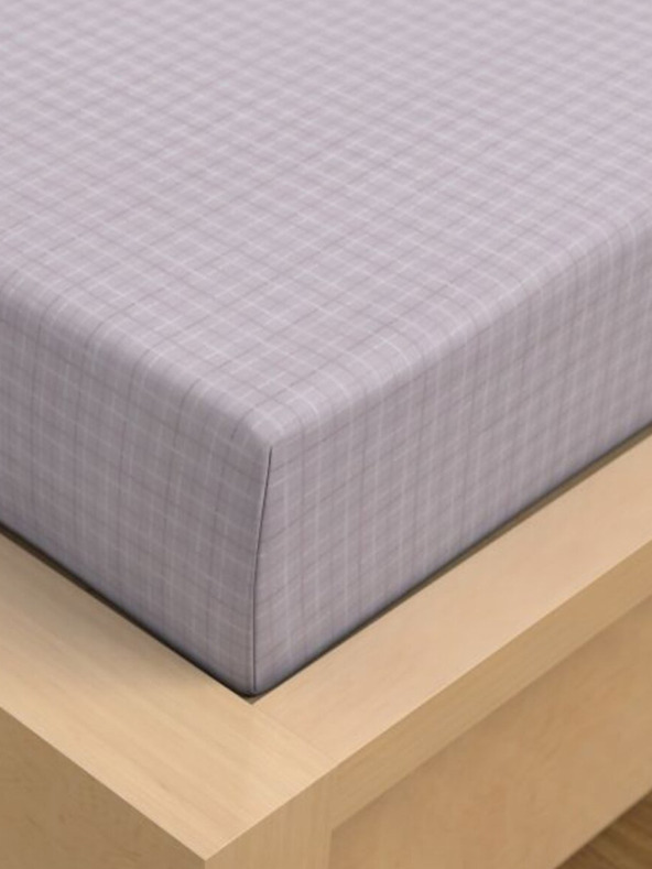 Kvalitex Сатенен чаршаф Luxury Collection 220x200cm Káro purple Kvalitex