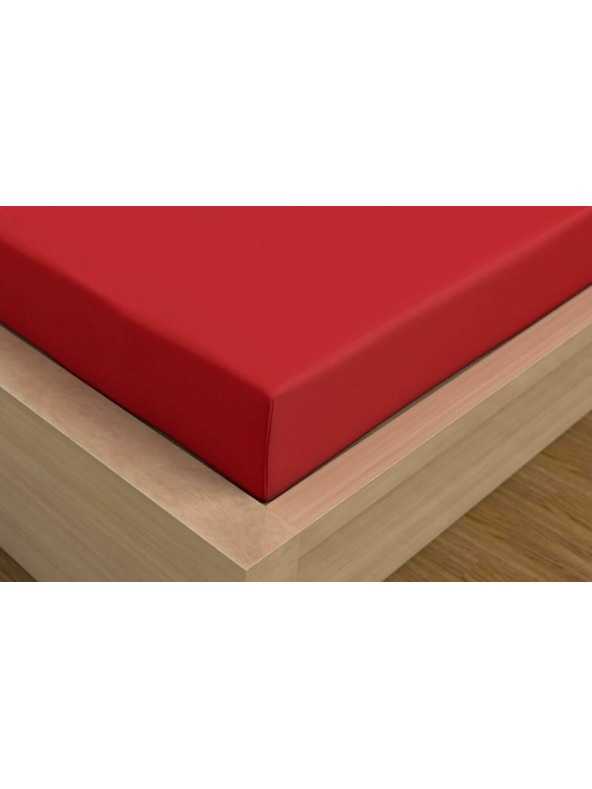 Kvalitex Сатенено чаршаф Luxury Collection 200x200cm червено Kvalitex