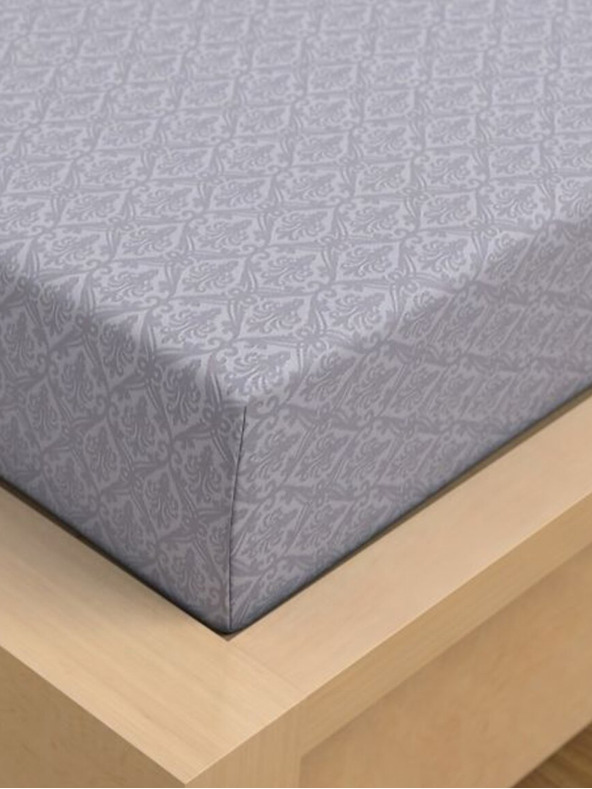Kvalitex Сатенен чаршаф Luxury Collection 100x200cm Orient grey Kvalitex
