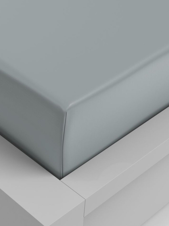 Kvalitex Ластично чаршаф вискоза 160x200см светлозелено Kvalitex