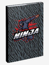 BAAGL  Сива Училищна тетрадка с корици А4 Нинджа Baagl
