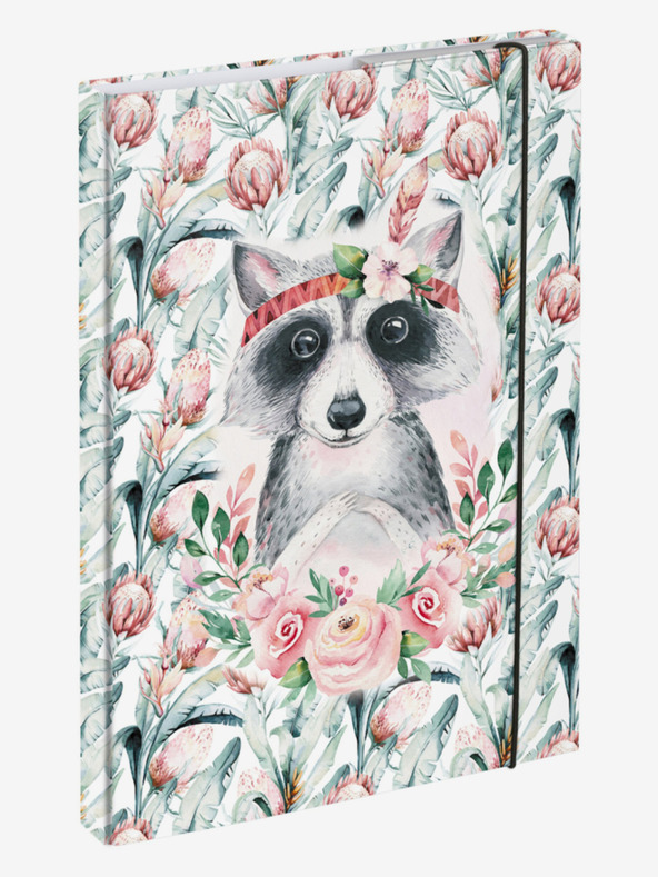 BAAGL  Бяла корица за ученическа тетрадка A4 Енот Baagl