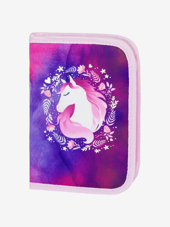 BAAGL  Лилав училищен моливник едноетажен Baagl Horse