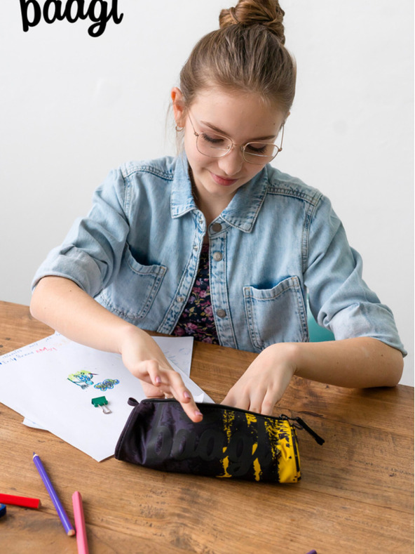 BAAGL  Сив ученически калъф Baagl Dune