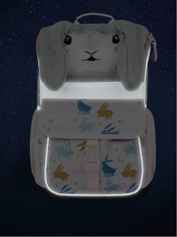 BAAGL  Бежова ученическа чанта с зайче Zippy Baagl